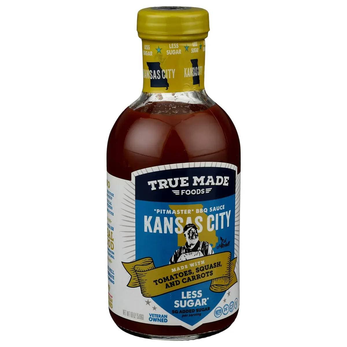 True Foods BBQ Sauce, 18 fl oz | Pack of 6 - Plan-txs