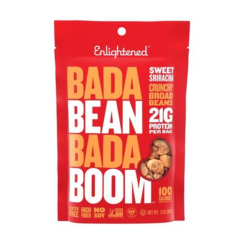 Bada Bean Crunchy Broad Beans Sriracha 4.50 oz
 | Pack of 6 - Plan-txs