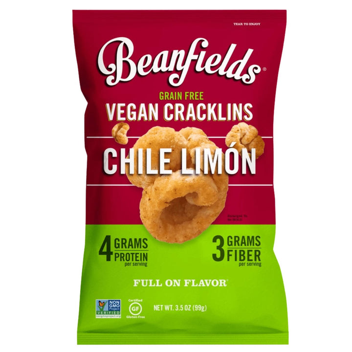 Beanfields Cracklins Chile & Lime, 3.5 oz | Pack of 6 - Plan-txs