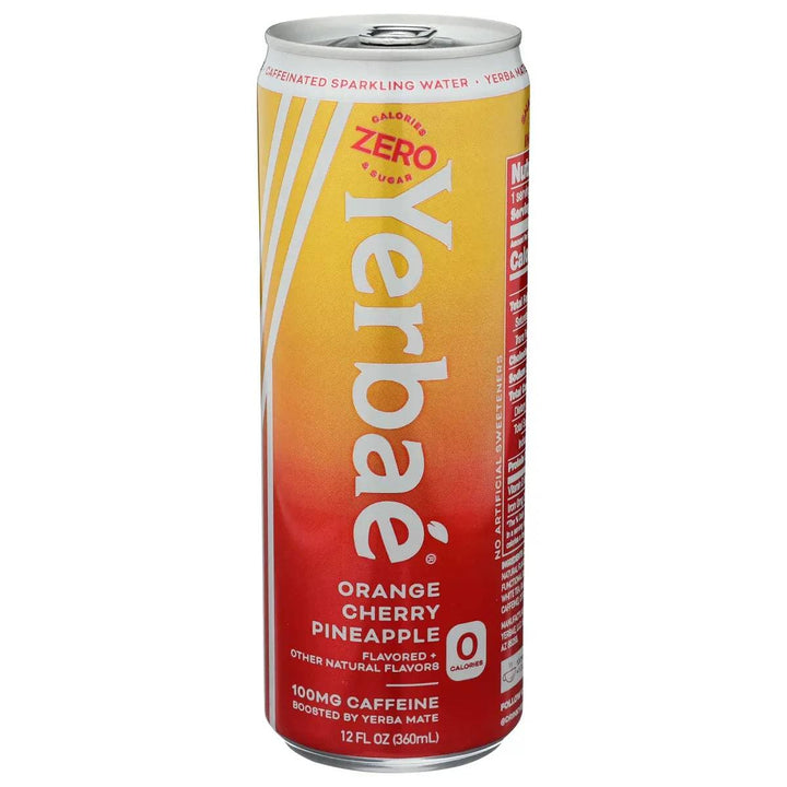 Yerbae Enhanced Cherry & Pineapple Sparkling Water, 12 Fl. Oz | Pack of 12 - Plan-txs