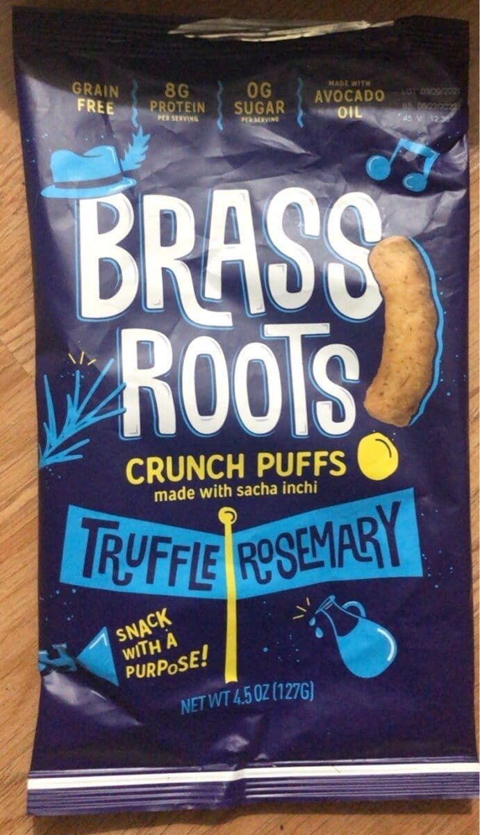 Brass Roots Crunch Puffs - Truffle Rosemary, 4.5 oz | Pack of 6 - Plan-txs