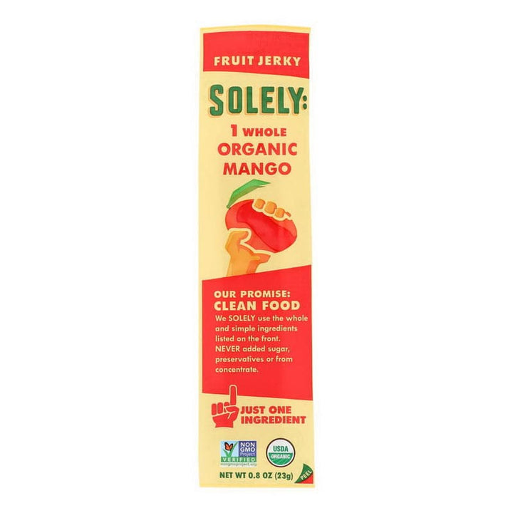 Solely Jerky Mango Organic, 0.8 oz | Pack of 12 - Plan-txs
