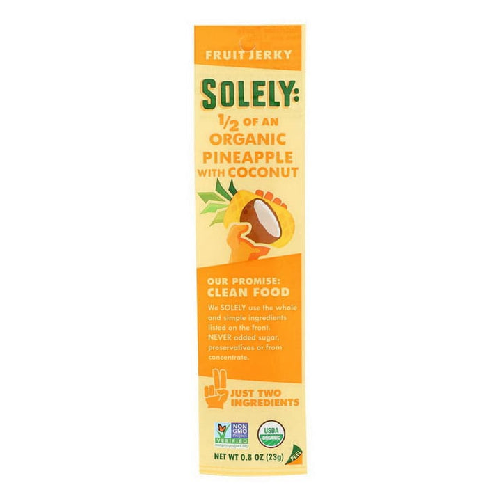 Solely Jerky Pineapple Coconut, 0.8 oz | Pack of 12 - Plan-txs