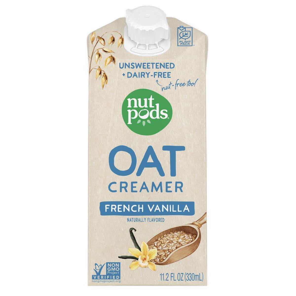 NUTPODS French Vanilla Oat Creamer, 11.2 oz
 | Pack of 12 - Plan-txs