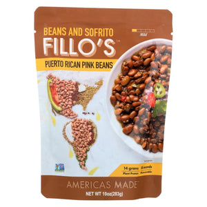 Fillo's Beans and Sofrito Puerto Rican Pink Beans 10 Oz
 | Pack of 6