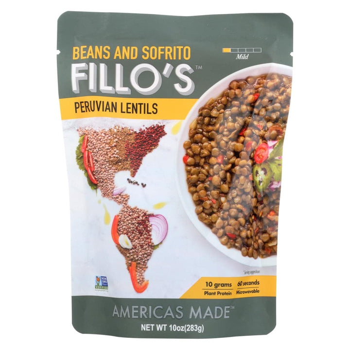 Fillo's Beans and Sofrito Peruvian Lentils 10 Oz | Pack of 6 - Plan-txs