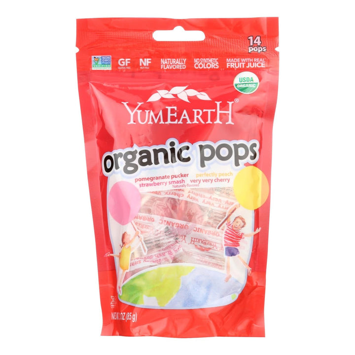 Yum Earth Organic Lollipops 14ct, 3 oz | Pack of 6 - Plan-txs