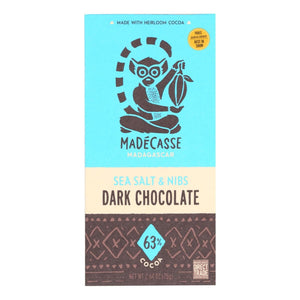 Beyond Good, Organic 63% Chocolate With Sea Salt And Nibs, 2.64 oz
 | Pack of 10