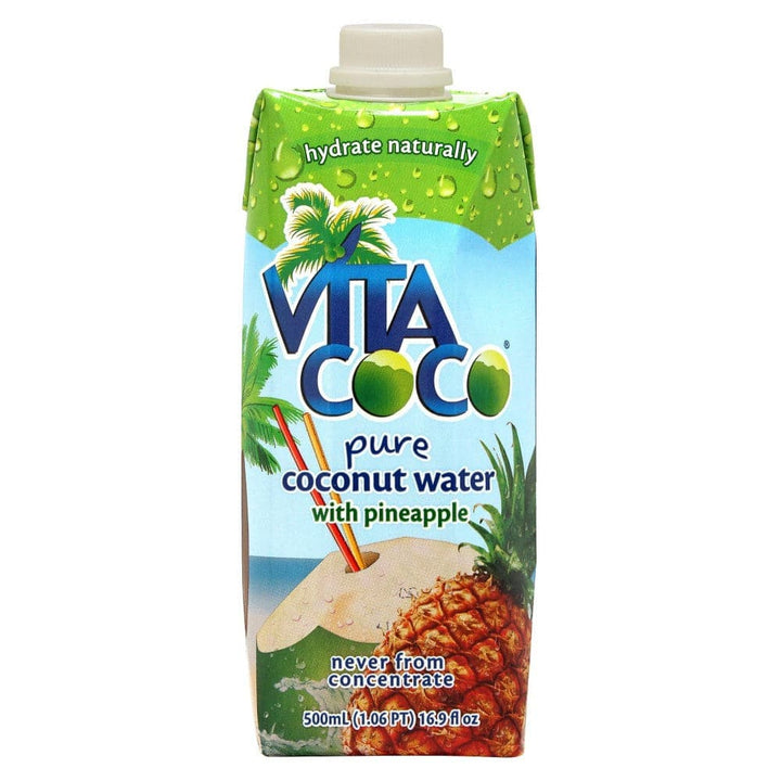 Vita Coco Pure Coconut Water with Pineapple, 17 oz | Pack of 12 - Plan-txs