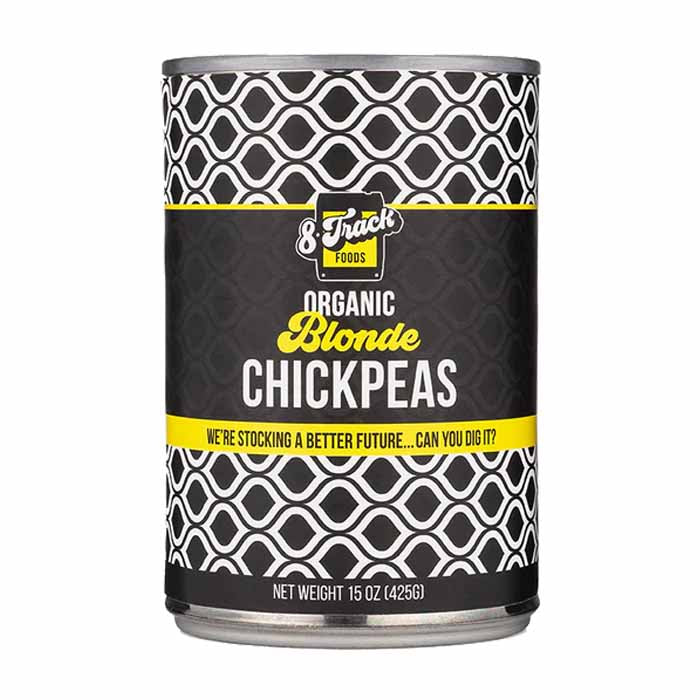 8 Track Foods - Organic Blonde Chickpeas , 15oz