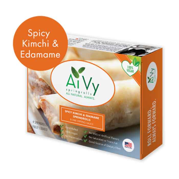 Ai Vy Springrolls - Kimchi Spicy Edamame Rolls Spring, 9oz 
