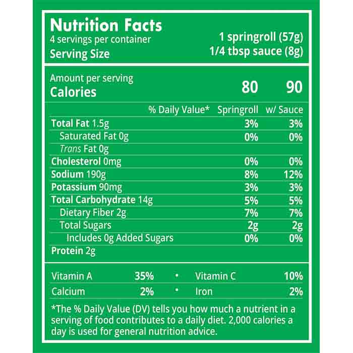 Ai Vy Springrolls - Vegetable Garden Rolls Spring, 9oz - Back