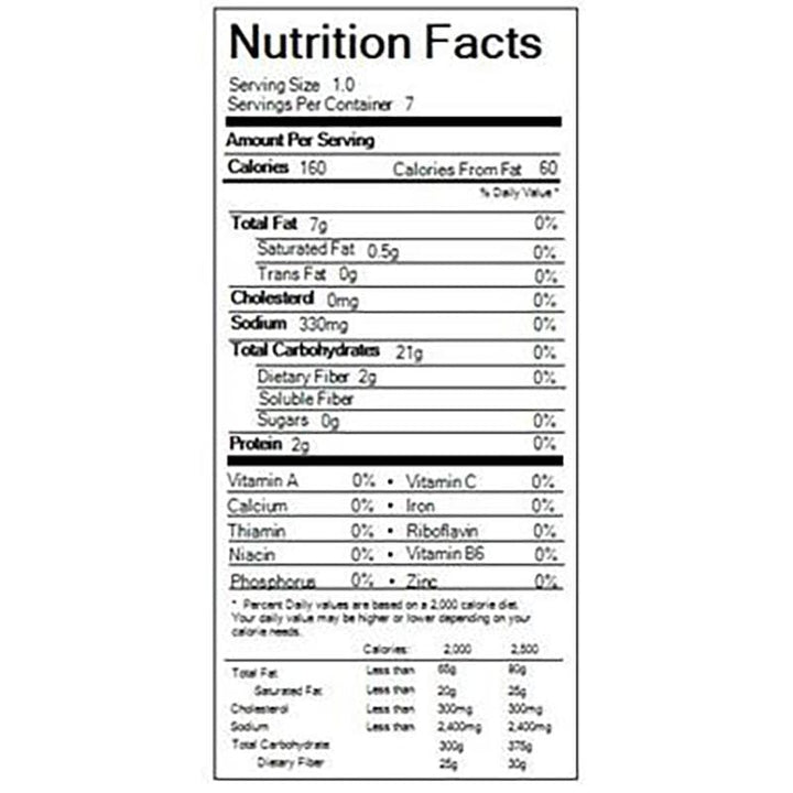 834183007033 - alexia seasoned waffle cut fries nutrition