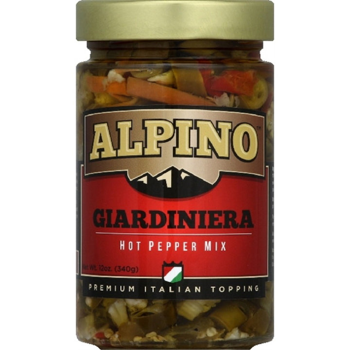 Alpino - Hot Pepper Mix Giardiniera, 12oz | Pack of 6 - Plan-txs