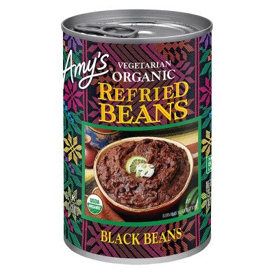 Amy's - Organic Refried Black Beans, 15.4oz | Pack of 12 - Plan-txs