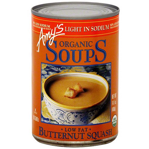 Amy's Organic Butternut Squash Soup, Light in Sodium, 14.1 oz | Pack of 12 - Plan-txs