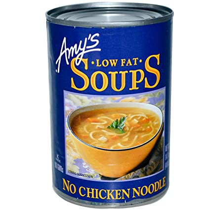 Amy's - Organic Low Fat Soup No Chicken Noodle - 14.1 fl oz | Pack of 12 - Plan-txs