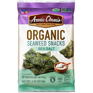 Annie Chun's Organic Seaweed Snacks Sea Salt 0.35oz
 | Pack of 12