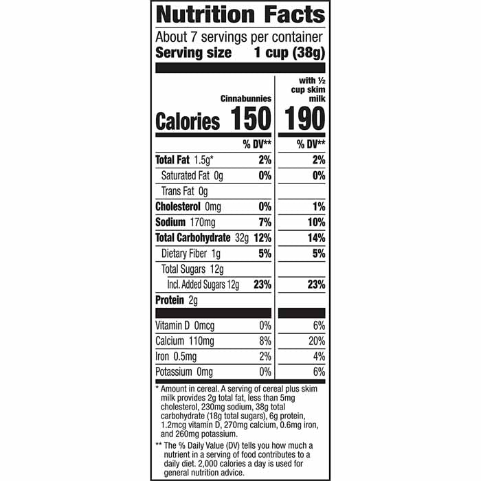 Annie's Homegrown Organic Cereal - Cinnabunnies Cinnamon, 10oz - back