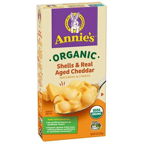 Annies Homegrown Shells Cheese Cheddar Organic , 10.8 oz | Pack of 12 - Plan-txs