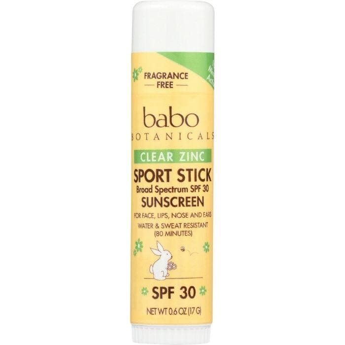 Babo Botanicals - Clear Zinc Sport Sunscreen Stick, SPF30 - front
