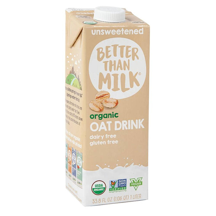 Better Than Milk Organic anic Oat Drink 33.8 Fl Oz
 | Pack of 6 - Plan-txs