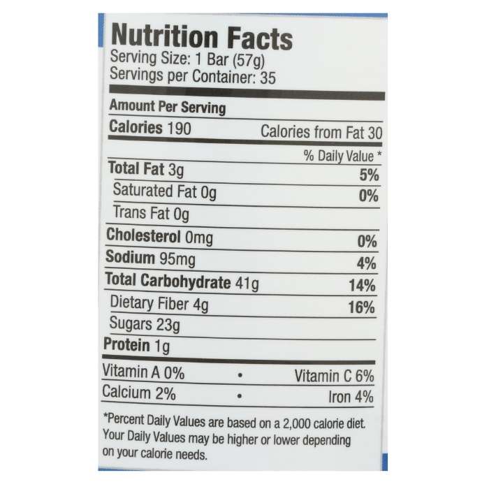 Betty Lou's - Gluten-Free Blueberry Fruit Bars, 2oz - back