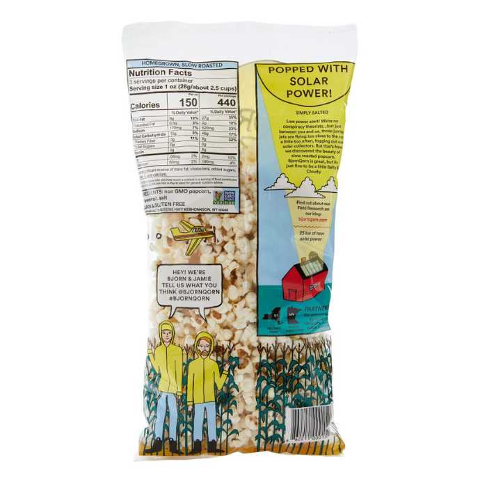 BjornQorn - Sun-Popped Corn cloud, 3oz - back