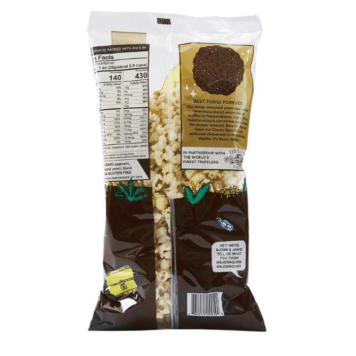 BjornQorn - Sun-Popped Corn earth, 3oz - back