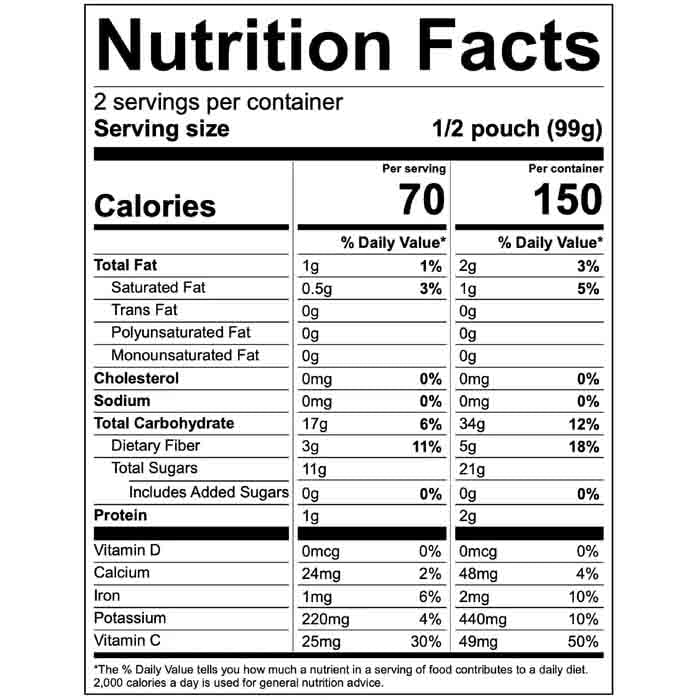 Blendtopia - Energy Smoothie, 7oz - Back