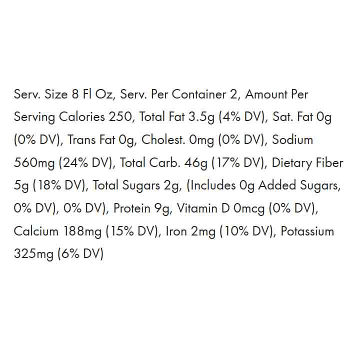 Cafe Spice - Bombay Lentils Spinach, 16oz - Back