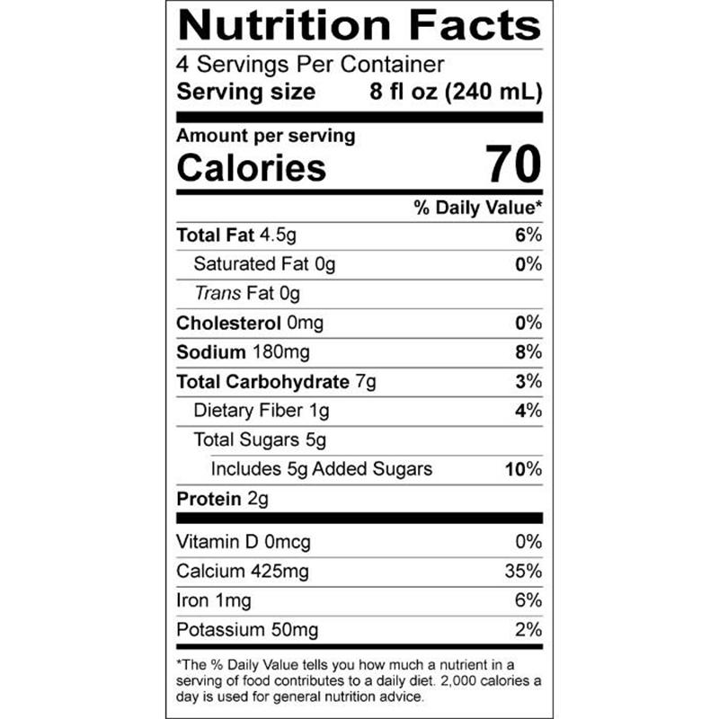 852909003770 - califia barista almond milk nutrition