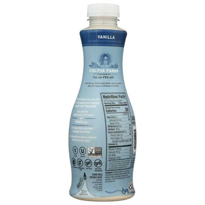 Califia - Oat Milk Creamer Vanilla - back