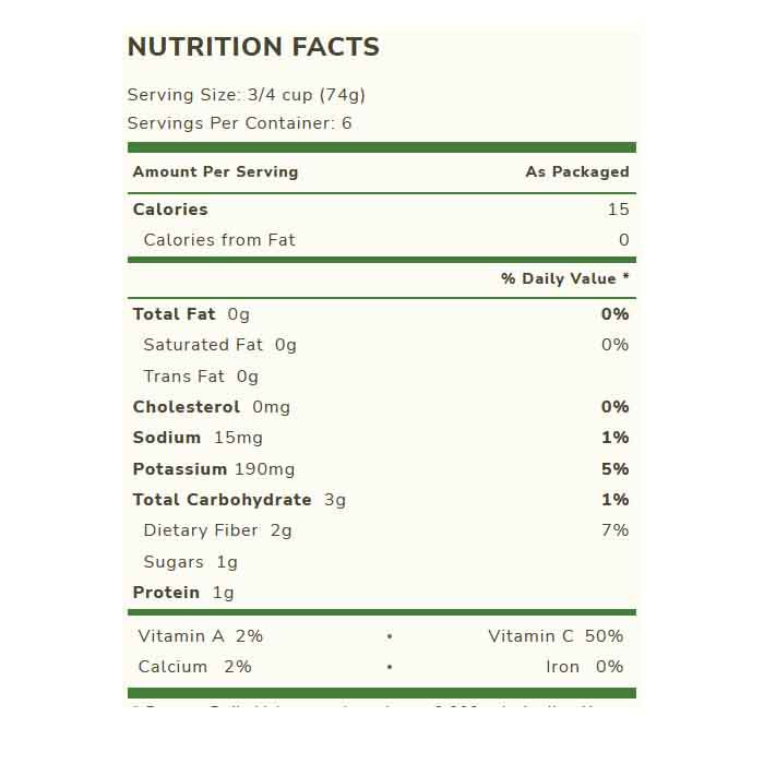 Cascadian Farm - Vegan Broccoli Cuts, 16oz - Back