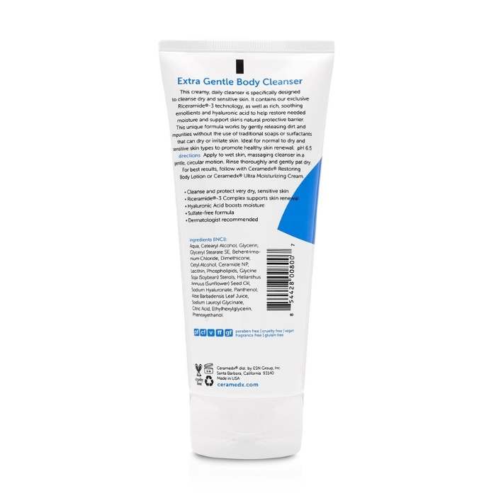 Ceramedx - Extra Gentle Body Cleanser, 6 fl oz - back