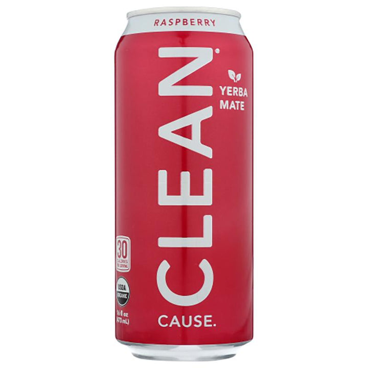 Clean Cause Yerba Mate Raspberry, 16 oz _ pack of 12