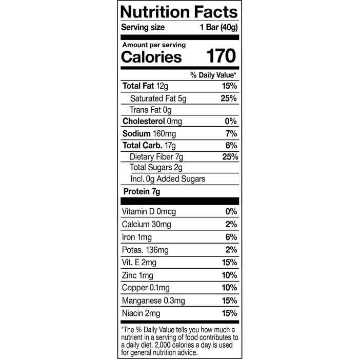 Core Foods - Bar - Peanut Butter Chocolate Keto, 1.4oz - back