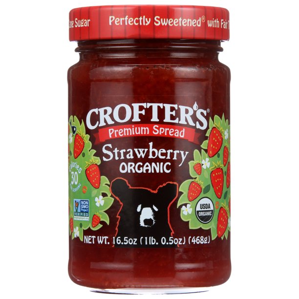 Crofter's - Organic Fruit Spread Strawberry, 16.5oz | Pack of 6 - Plan-txs