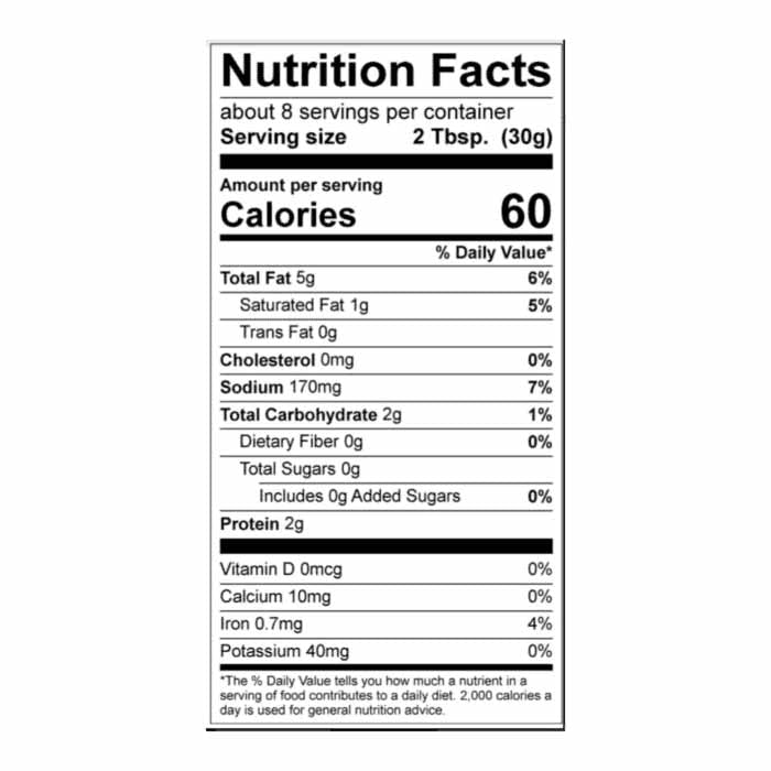 Dare Vegan Cheese - Cream Cheese French Onion ,8oz - Back