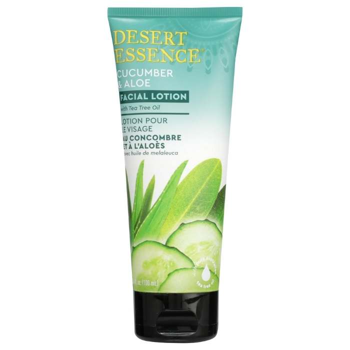 Desert Essence - Cucumber & Aloe Facial Lotion, 3.4 fl oz - front