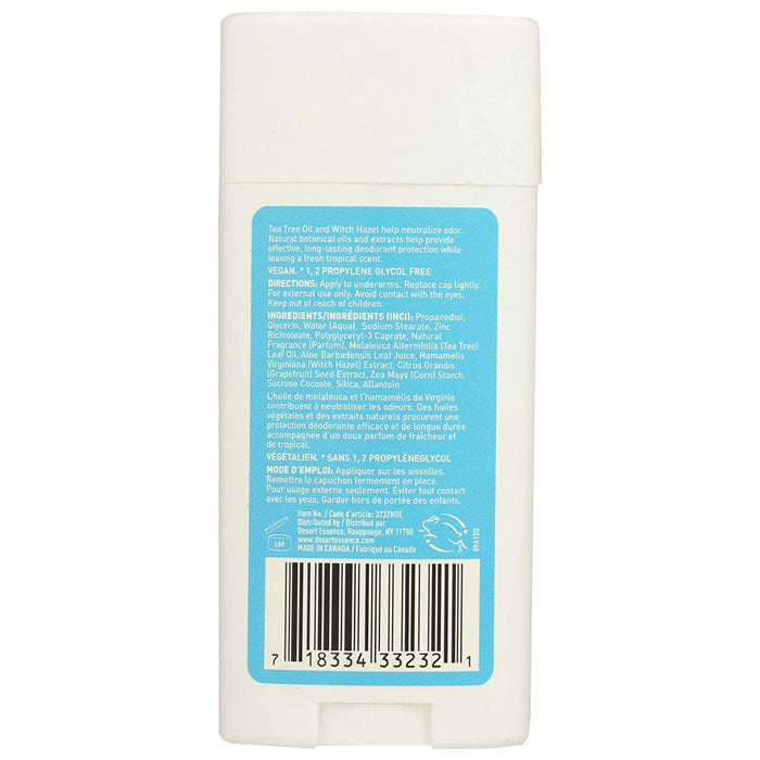 Desert Essence - Plant-Based Deodorant Sticks - Spring Fresh, 2.5oz - back