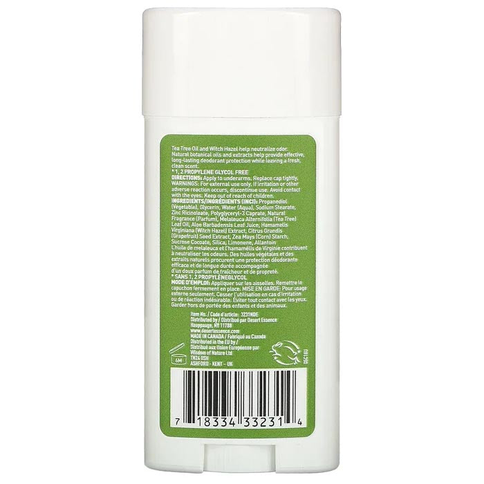 Desert Essence - Plant-Based Deodorant Sticks - Tropical Breeze, 2.5oz - back