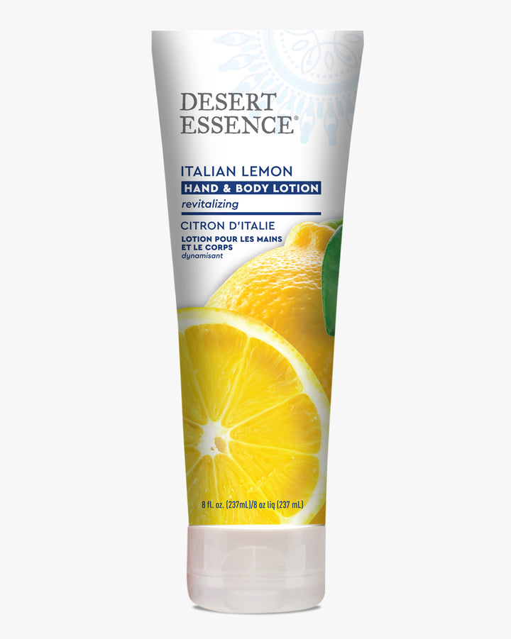 Desert Essence, Hand & Body Lotion Italian Lemon, 8 Oz | Pack of 3 - Plan-txs