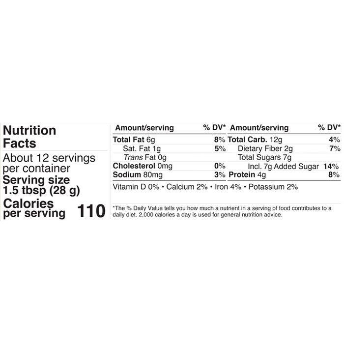 Deux - Enhanced Cookie Dough Peanut Butter Chocolate Chip, 12 oz - back