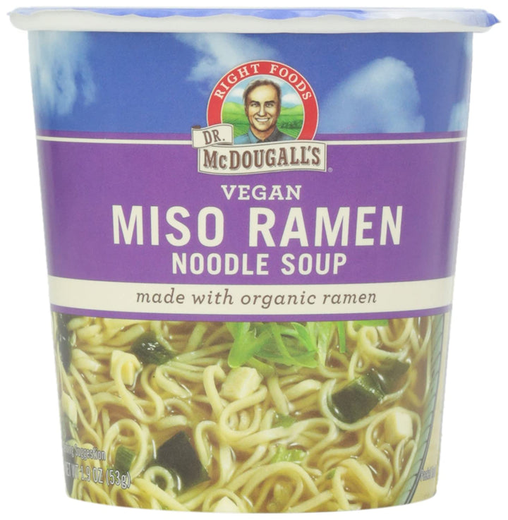Dr. McDougall's Vegan Miso Ramen Noodle Soup 1.9 Oz
 | Pack of 6 - Plan-txs