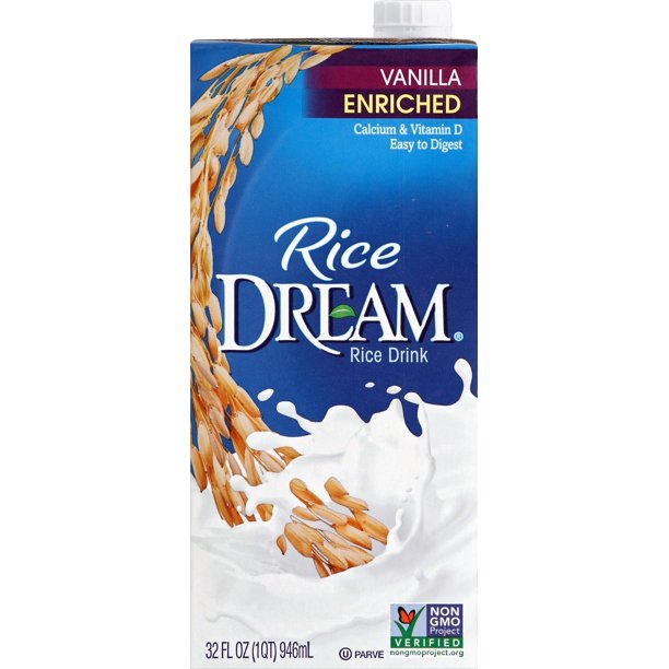 Dream Enriched Vanilla Rice Beverage, 32 oz | Pack of 12 - Plan-txs