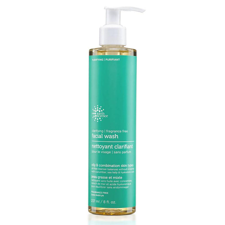 Earth Science Clarifying Facial Wash Fragrance Free, 8 oz | Pack of 3 - Plan-txs