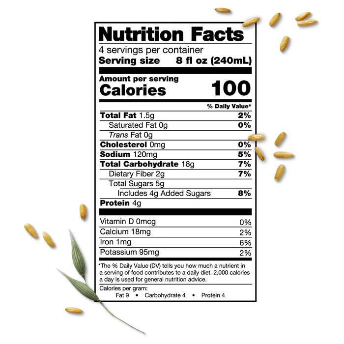 Elmhurst - Oat Milk Original, 32 oz - Back