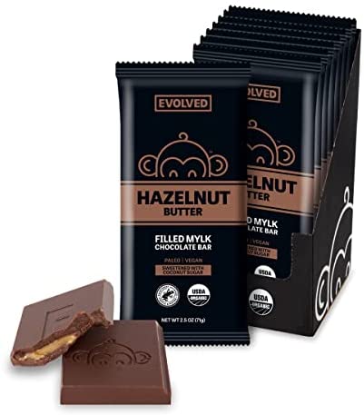 Evolved - Hazelnut Filled Bar, 2.5oz | Pack of 8 - Plan-txs