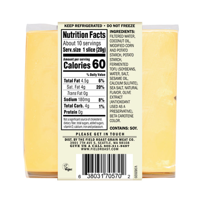 Field Roast - Creamy Original Chao Slices, 7oz - back